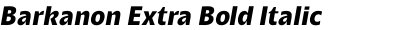 Barkanon Extra Bold Italic
